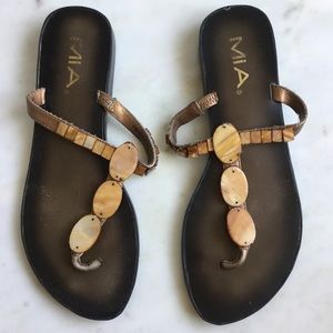 MIA Beaded Thong Sandals